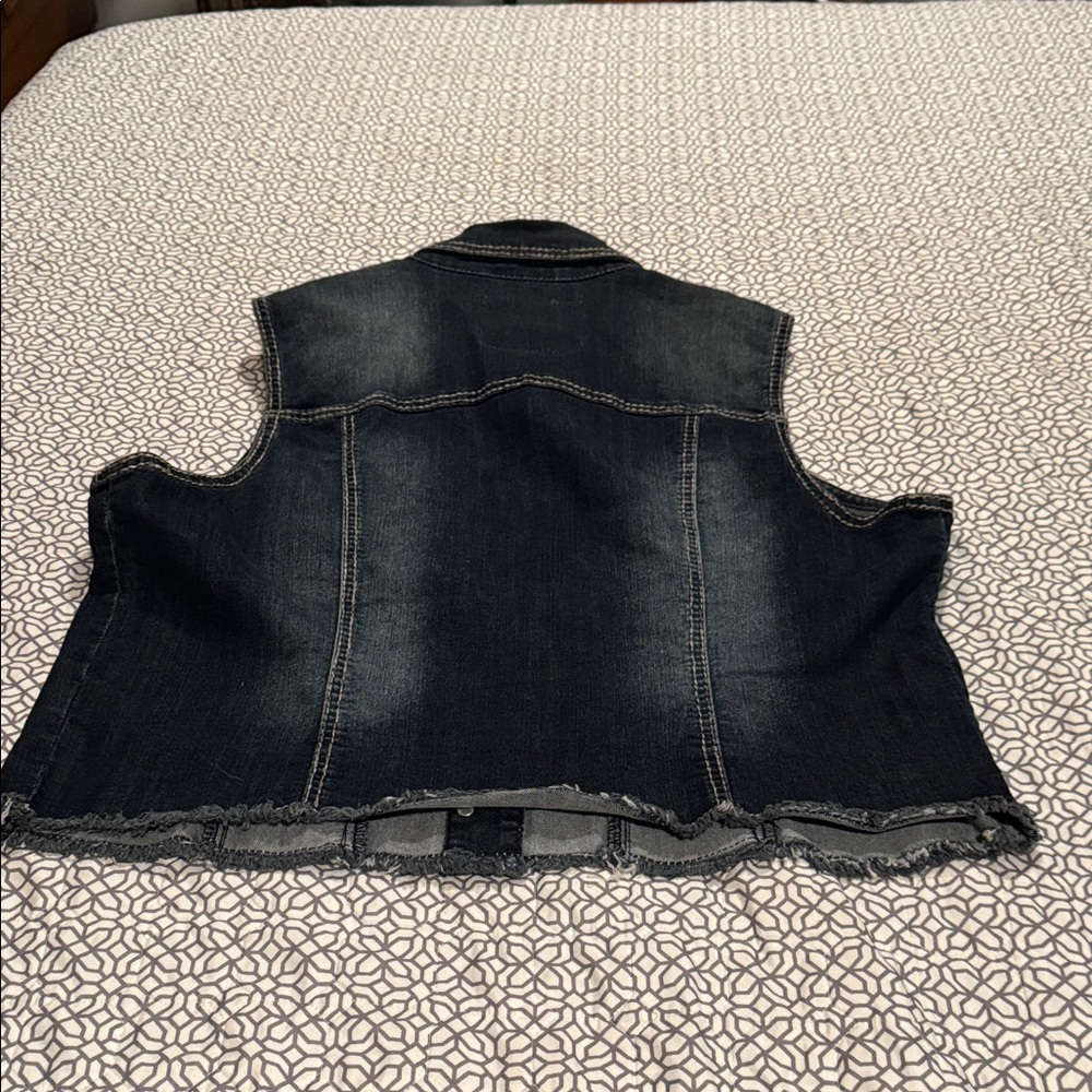 Maurices Dark Blue Denim Vest - Picture 9 of 9